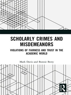 cover image of Scholarly Crimes and Misdemeanors